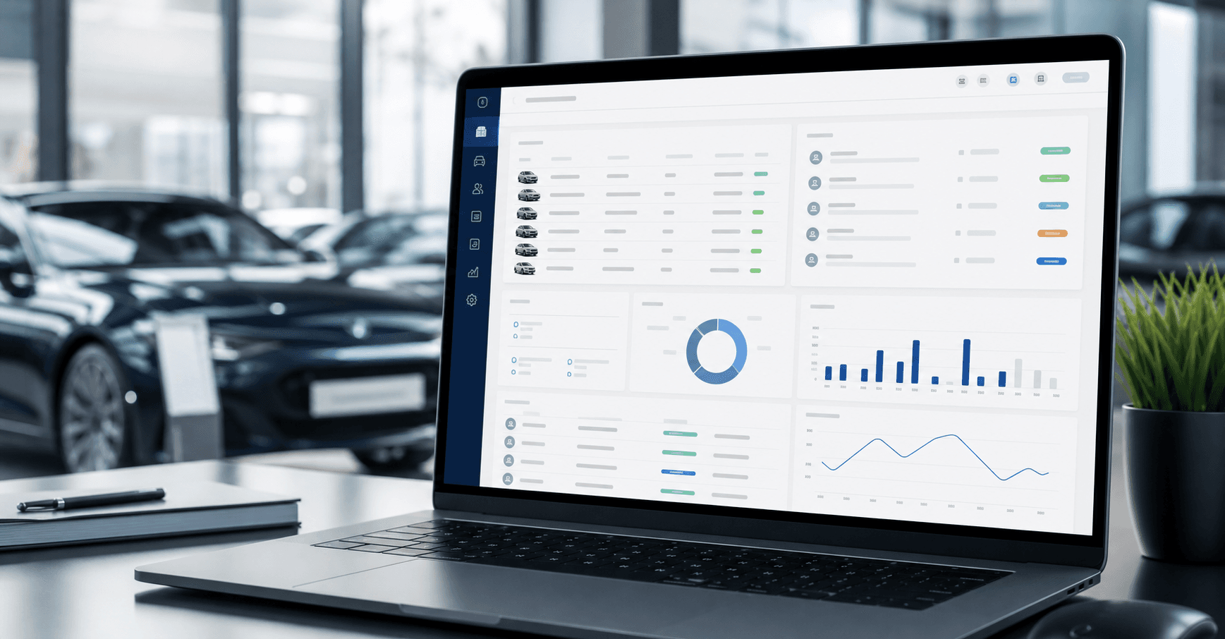 Representación visual de GestionAutos como CRM para agencias automotrices
